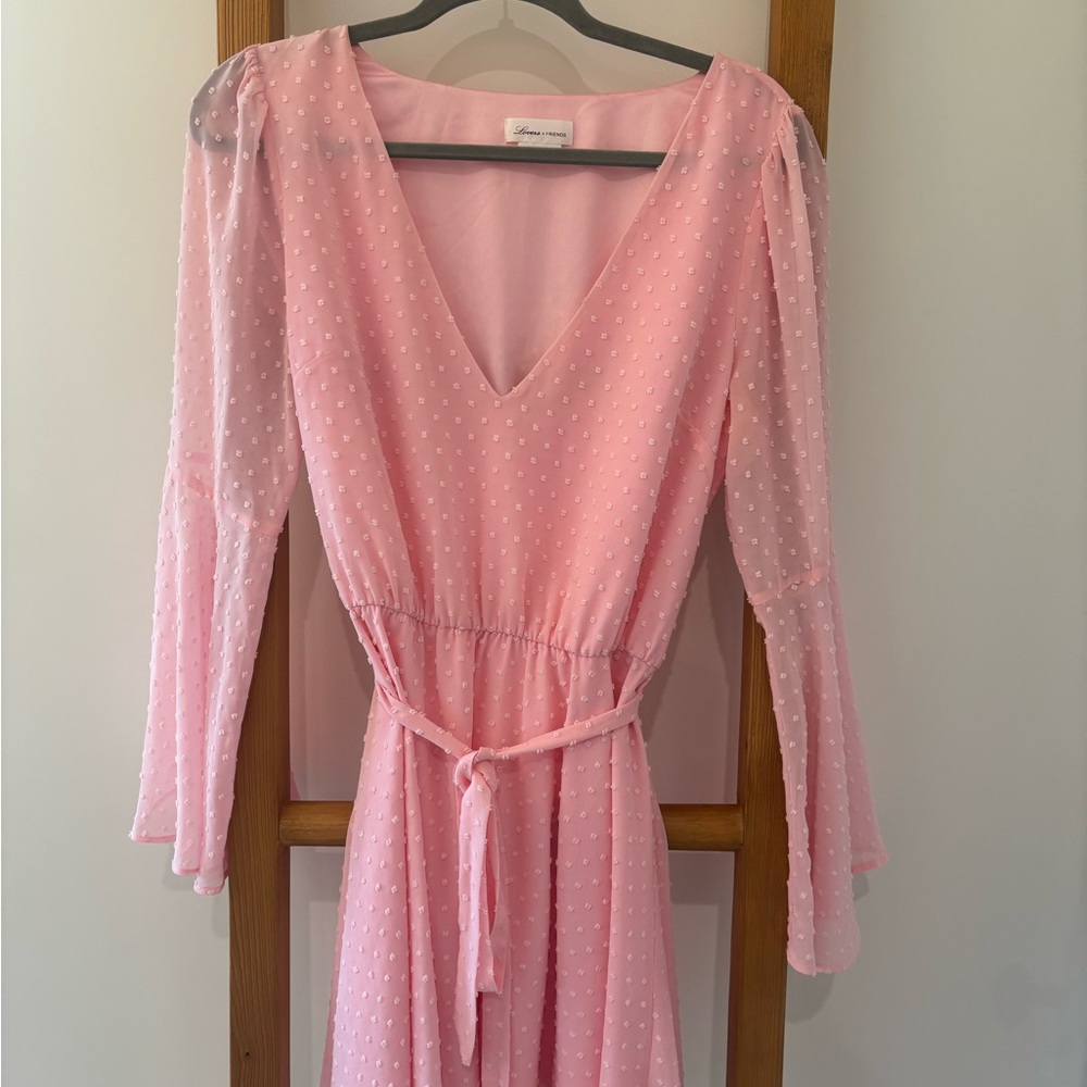 Lovers + Friends Pink Long Sleeve Dress